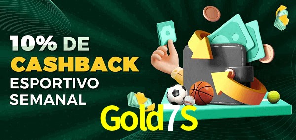 10% de bônus de cashback na Gold7S